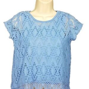Blue Lace Women Top